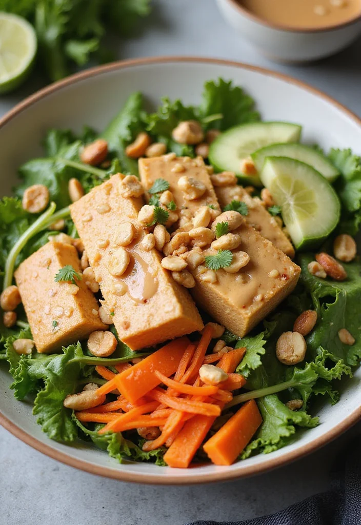 10 Healthy Tofu Recipes for Easy Plant-Based Protein - 4. Tofu Salad with Peanut Dressing