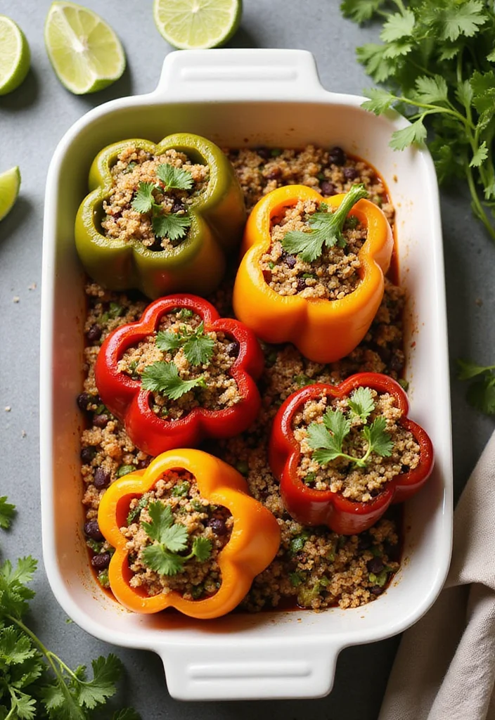 10 High Fiber Dinner Recipes for Balanced Eating - 2. Quinoa Stuffed Bell Peppers
