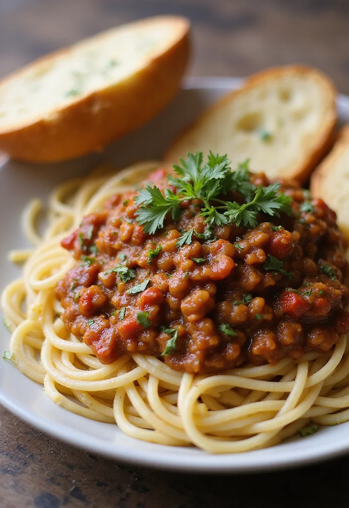 10 High Fiber Dinner Recipes for Balanced Eating - 5. Spaghetti with Lentil Bolognese