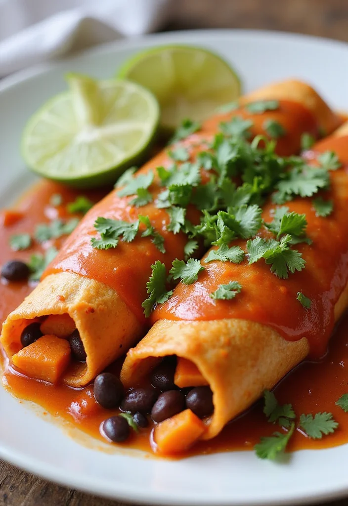 10 High Fiber Dinner Recipes for Balanced Eating - 6. Sweet Potato and Black Bean Enchiladas