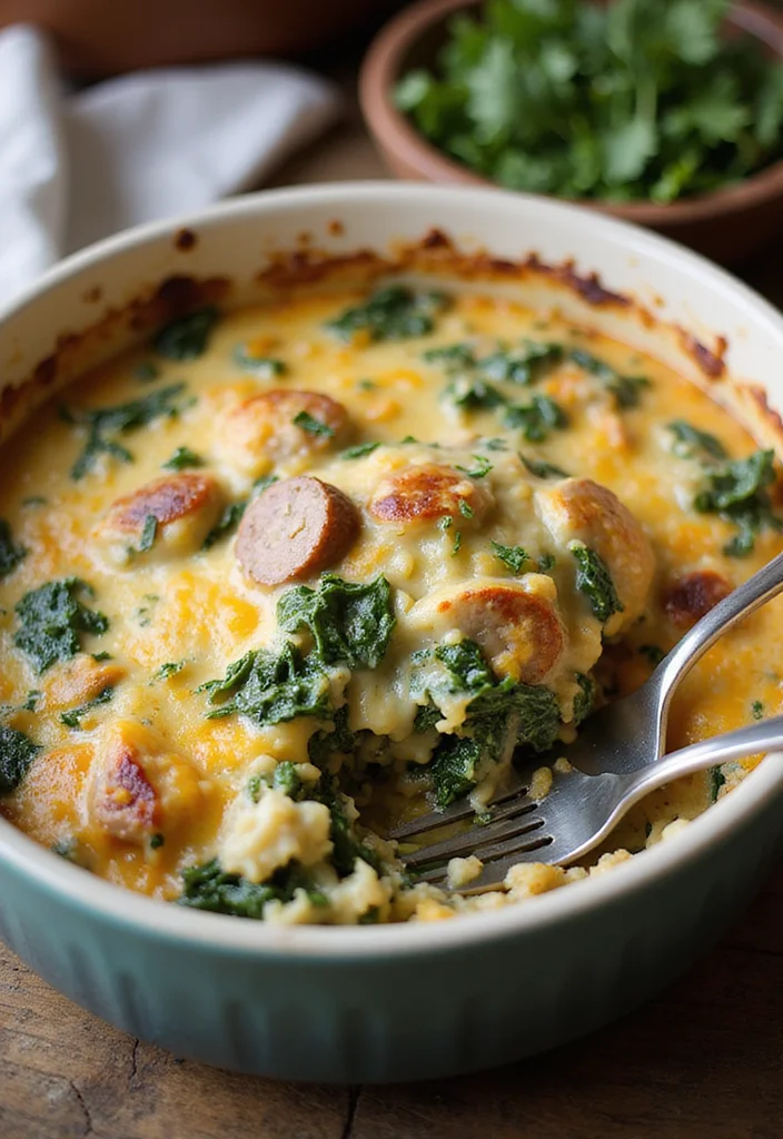 10 Italian Sausage Keto Recipes for Easy Weeknight Meals - 1. Cheesy Italian Sausage and Spinach Casserole