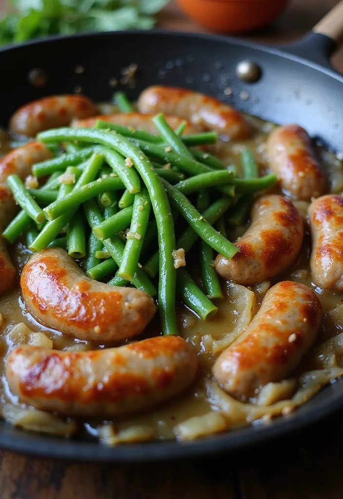 10 Italian Sausage Keto Recipes for Easy Weeknight Meals - 9. Italian Sausage and Green Bean Skillet