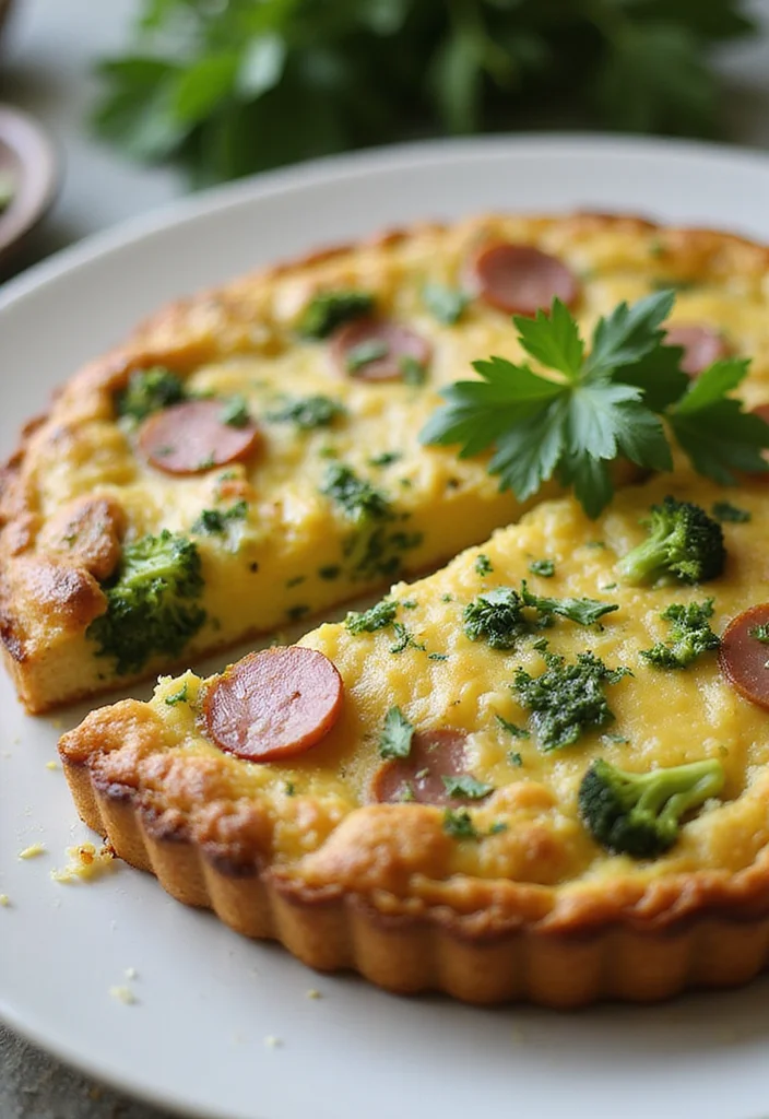 10 Keto Egg Recipes for Easy Breakfast and Beyond - 2. Cheesy Broccoli and Ham Frittata