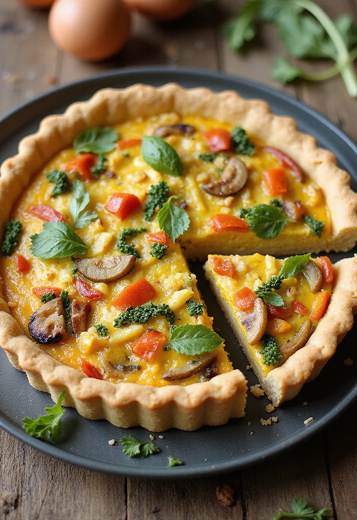 10 Keto Egg Recipes for Easy Breakfast and Beyond - 5. Cauliflower Crust Egg Quiche