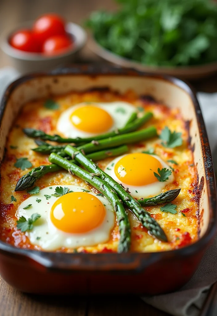 10 Keto Egg Recipes for Easy Breakfast and Beyond - 9. Egg and Asparagus Breakfast Bake