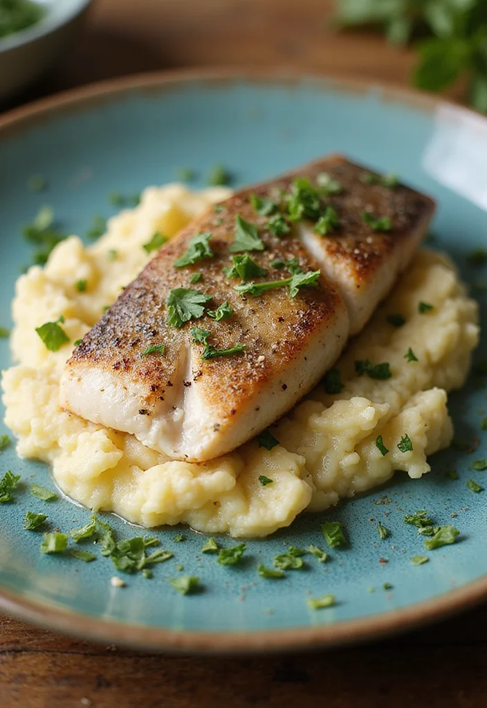 10 Keto Fish Recipes for Light Low Carb Eating - 7. Herbed Mackerel with Cauliflower Mash