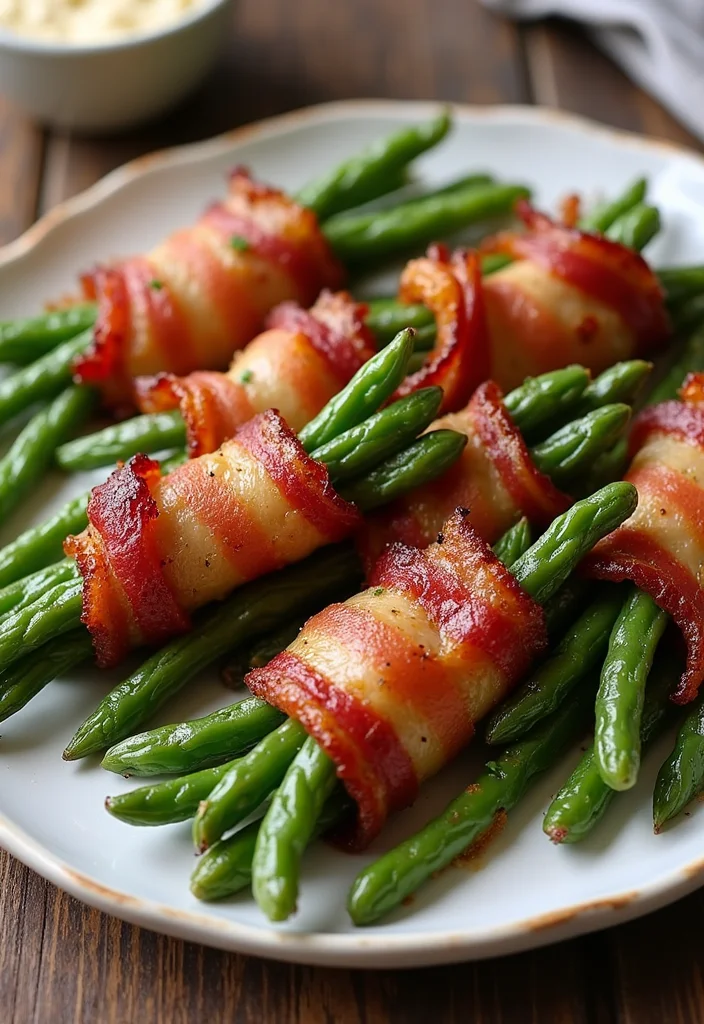 10 Keto Green Bean Recipes for Simple Everyday Sides - 3. Bacon-Wrapped Green Beans