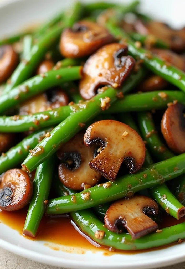 10 Keto Green Bean Recipes for Simple Everyday Sides - 7. Green Bean & Mushroom Stir-Fry