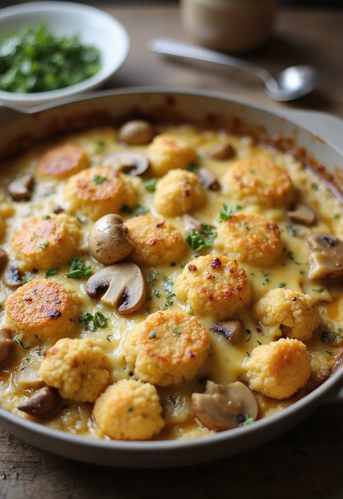 10 Keto Mushroom Recipes for Savory Low Carb Meals - 4. Mushroom and Cheese Cauliflower Bake