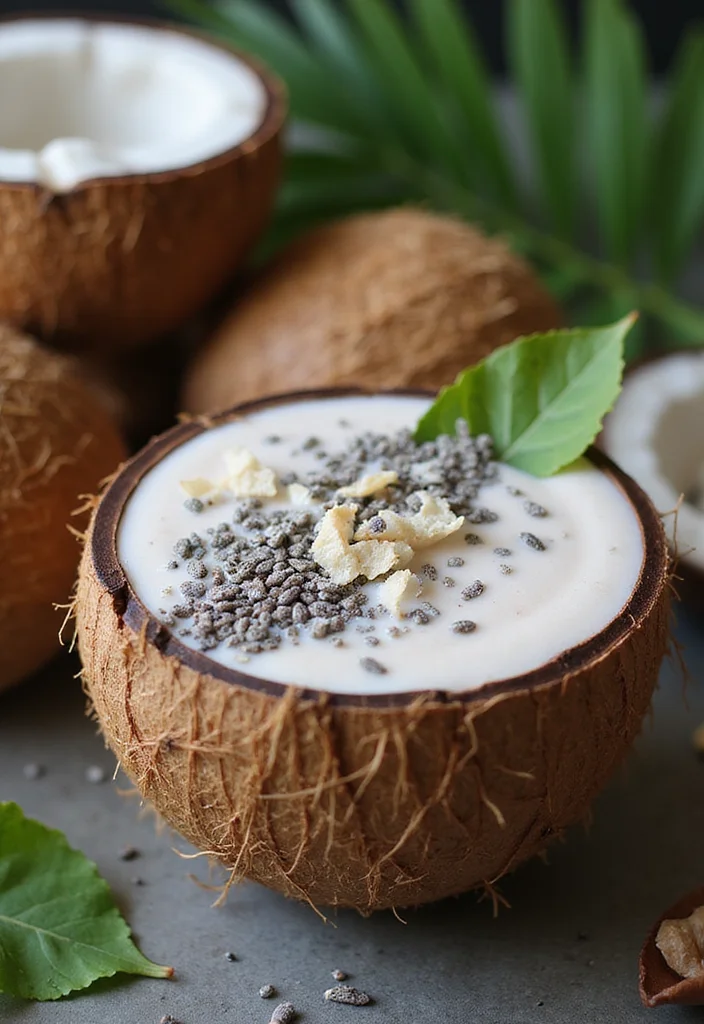 10 Keto Smoothie Recipes for Light Energizing Drinks - 5. Coconut Chia Seed Smoothie