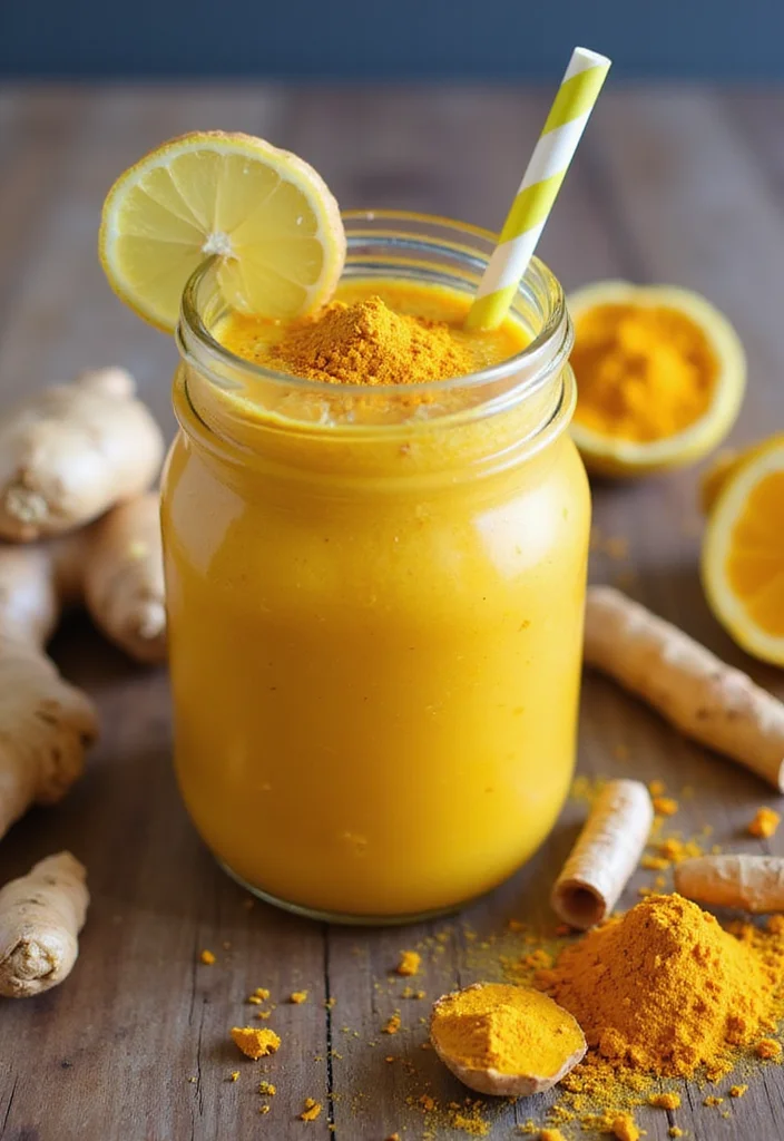 10 Keto Smoothie Recipes for Light Energizing Drinks - 6. Spicy Ginger Turmeric Smoothie