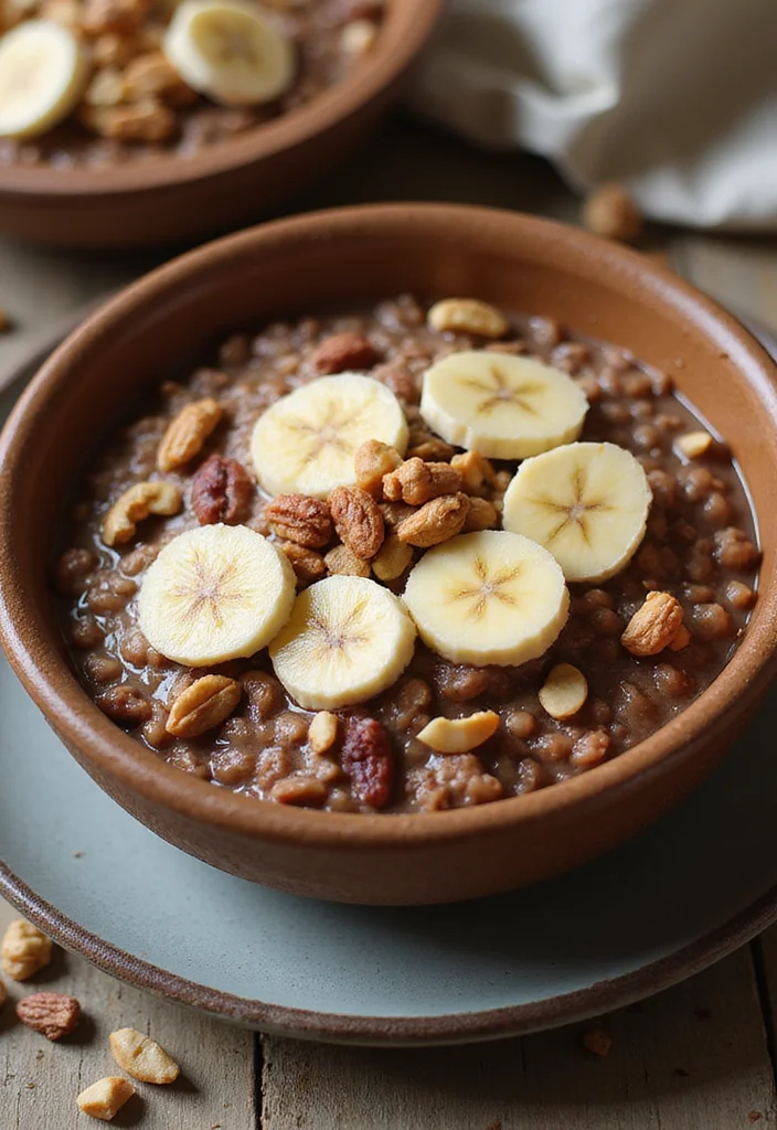 10 Low Calorie Vegan Recipes for Everyday Eating - 10. Chocolate Banana Oatmeal