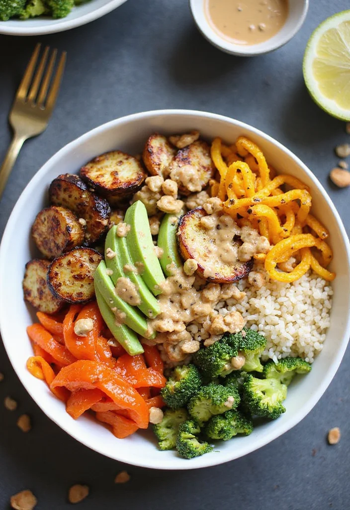 10 Low Calorie Vegan Recipes for Everyday Eating - 8. Roasted Vegetable Buddha Bowl