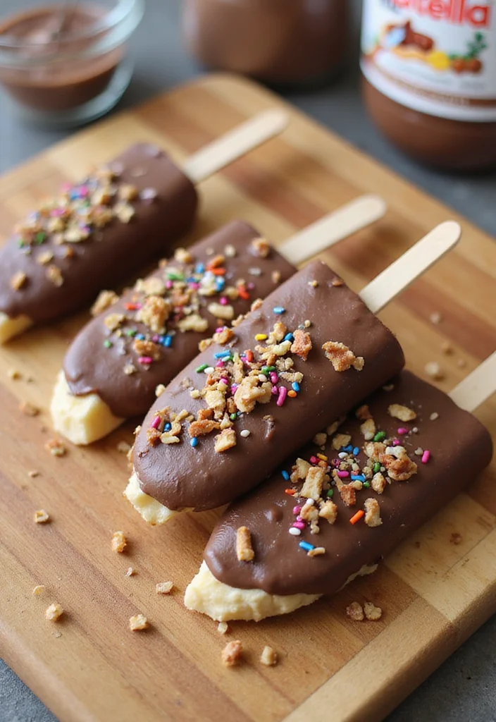 10 Nutella Dessert Recipes for Quick Chocolate Treats - 3. Nutella Banana Pops
