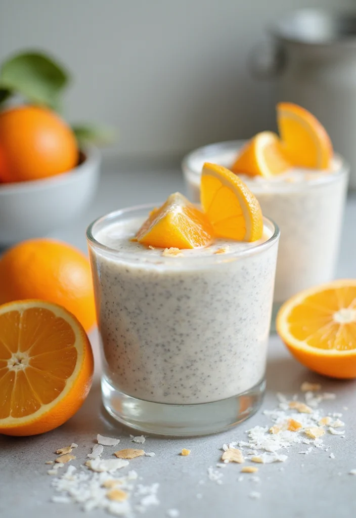 10 Orange Dessert Recipes Bright and Zesty - 1. Orange Coconut Chia Pudding