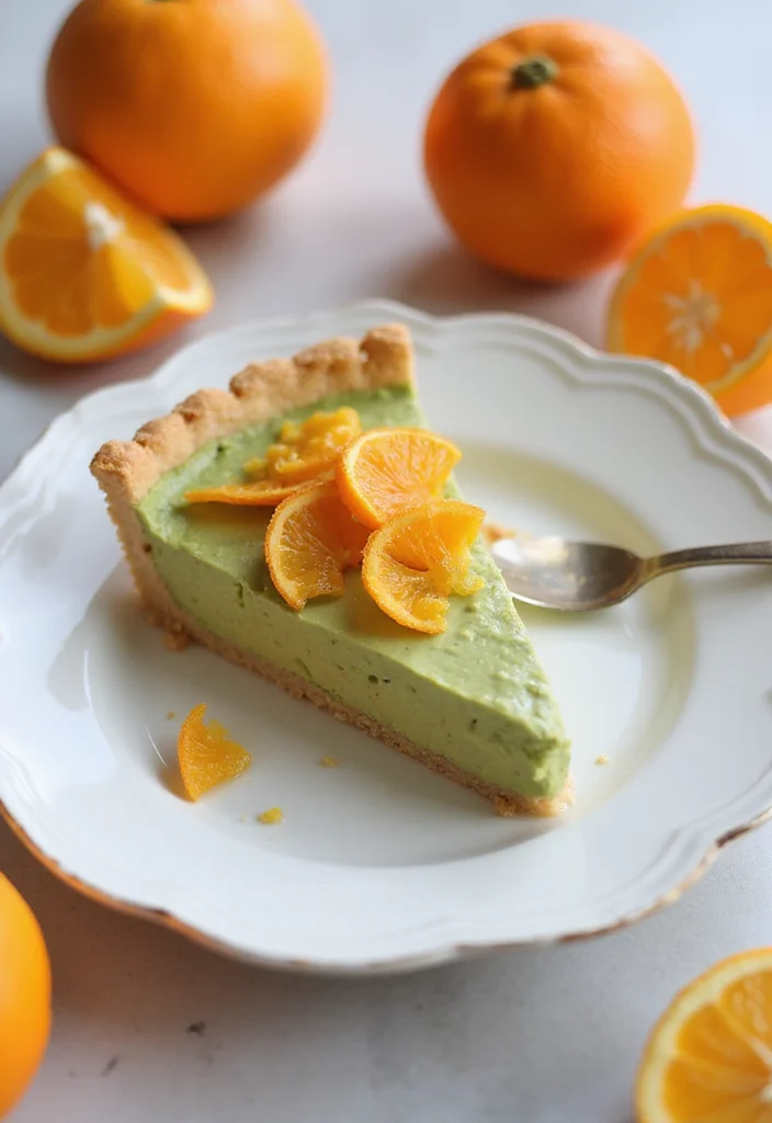 10 Orange Dessert Recipes Bright and Zesty - 3. Orange Avocado Cream Tart
