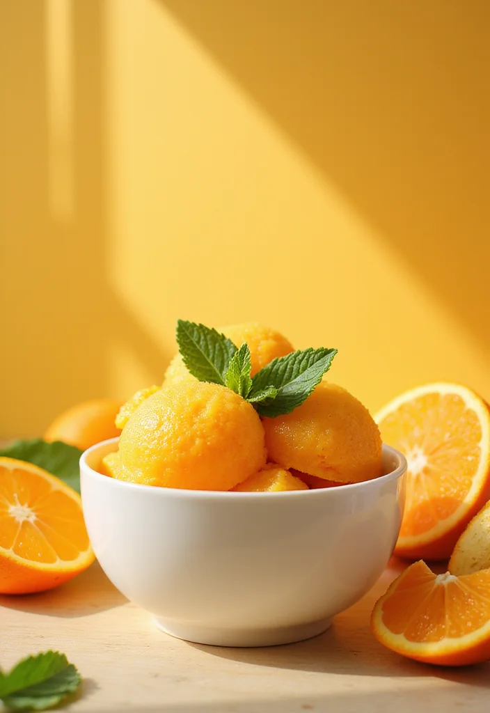 10 Orange Dessert Recipes Bright and Zesty - 4. Orange Sorbet