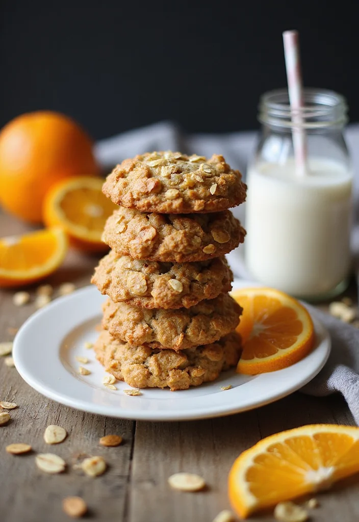 10 Orange Dessert Recipes Bright and Zesty - 7. Orange Oatmeal Cookies