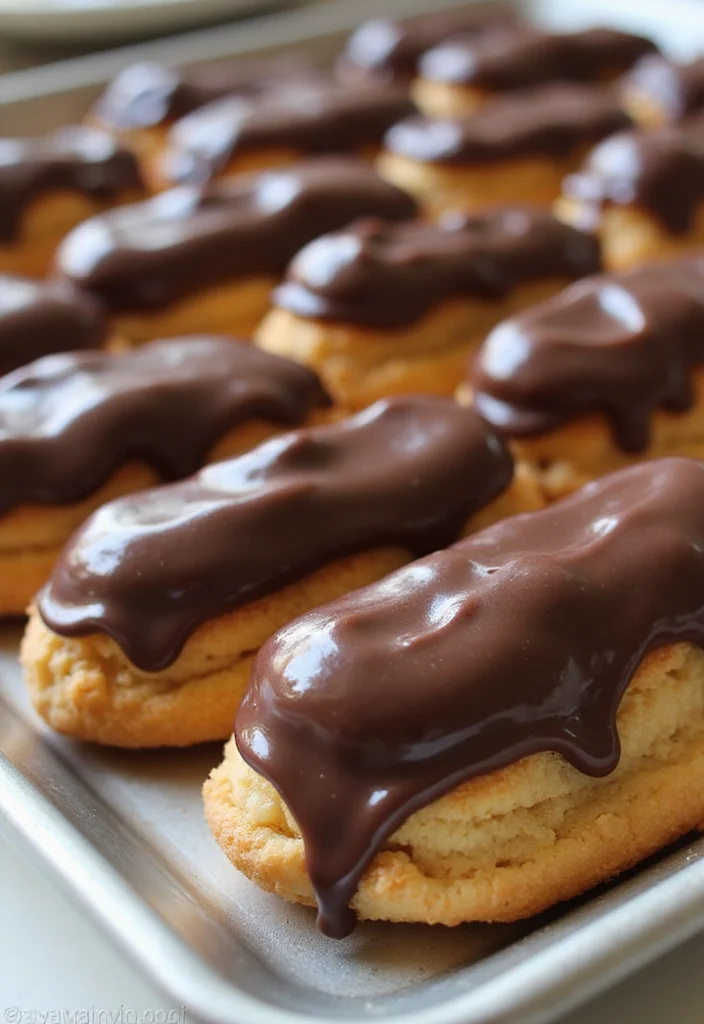 10 Phyllo Dough Dessert Recipes with Light Crispy Layers - 9. Mini Chocolate Eclairs with Phyllo