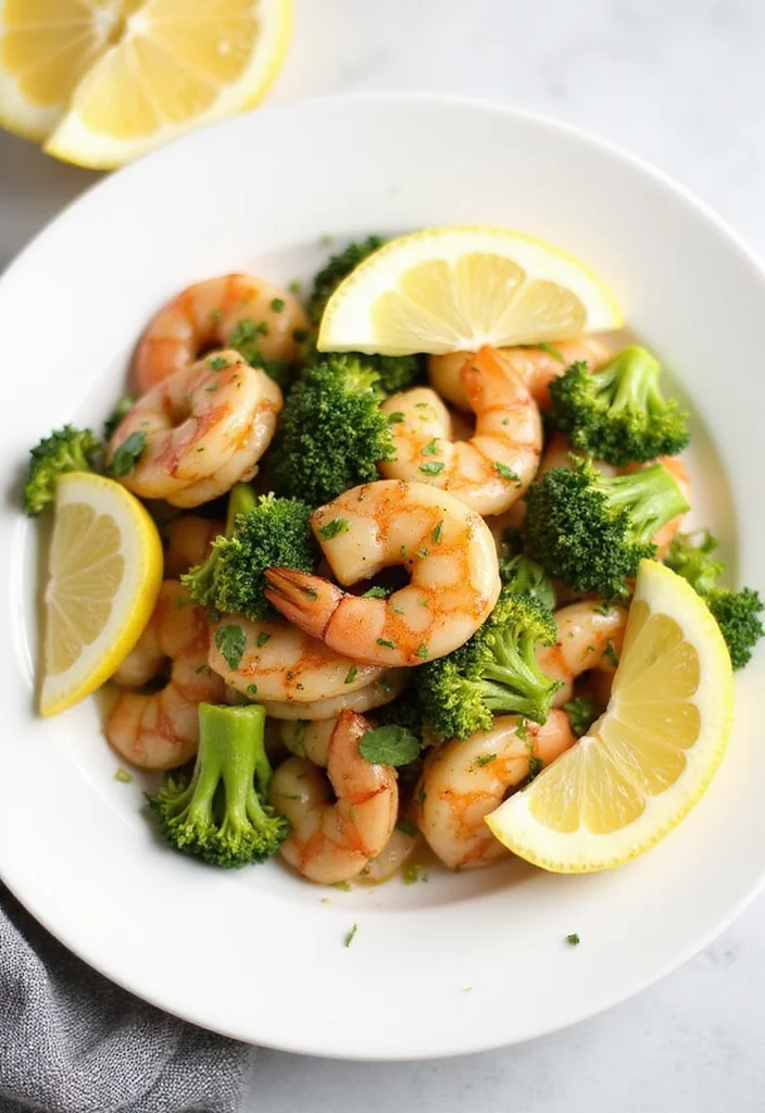 10 Single Serve Dinner Recipes for Quick Meals - 1. Lemon Garlic Shrimp & Broccoli