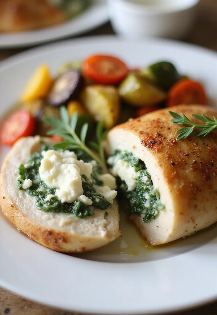 10 Single Serve Dinner Recipes for Quick Meals - 3. Spinach & Feta Stuffed Chicken Breast