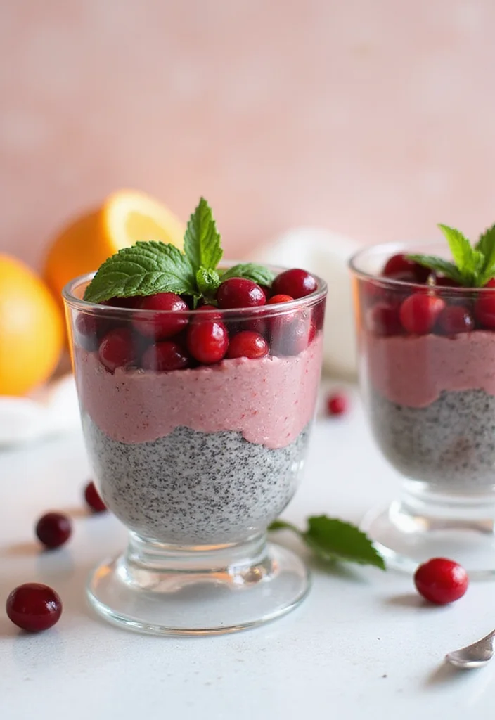 10 Vegan Christmas Recipes for a Festive Table - 5. Cranberry Orange Chia Pudding