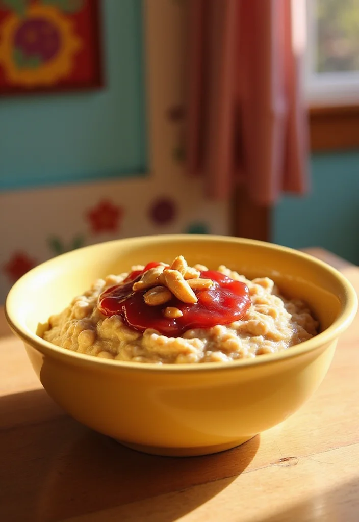 10 Vegan Oatmeal Recipes for Warm Morning Bowls - 7. Peanut Butter & Jelly Oatmeal
