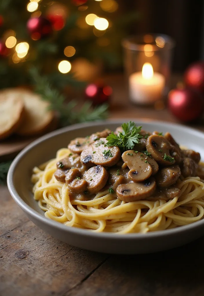 12 Christmas Dinner Recipes for a Cozy Holiday - 2. Creamy Mushroom Stroganoff