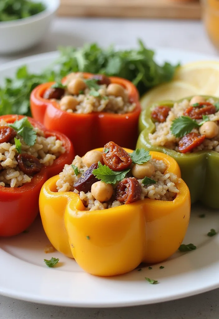12 Clean Eating Healthy Recipes for Simple Meals - 6. Mediterranean Stuffed Peppers