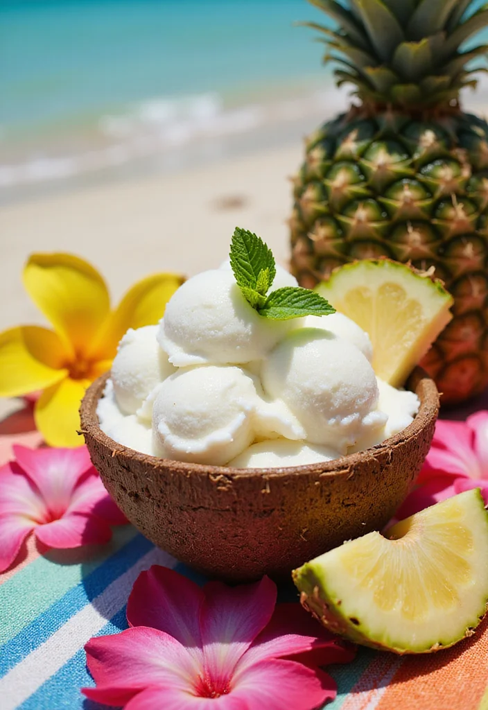 12 Coconut Dessert Recipes for Simple Sweet Flavor - 4. Tropical Coconut Sorbet
