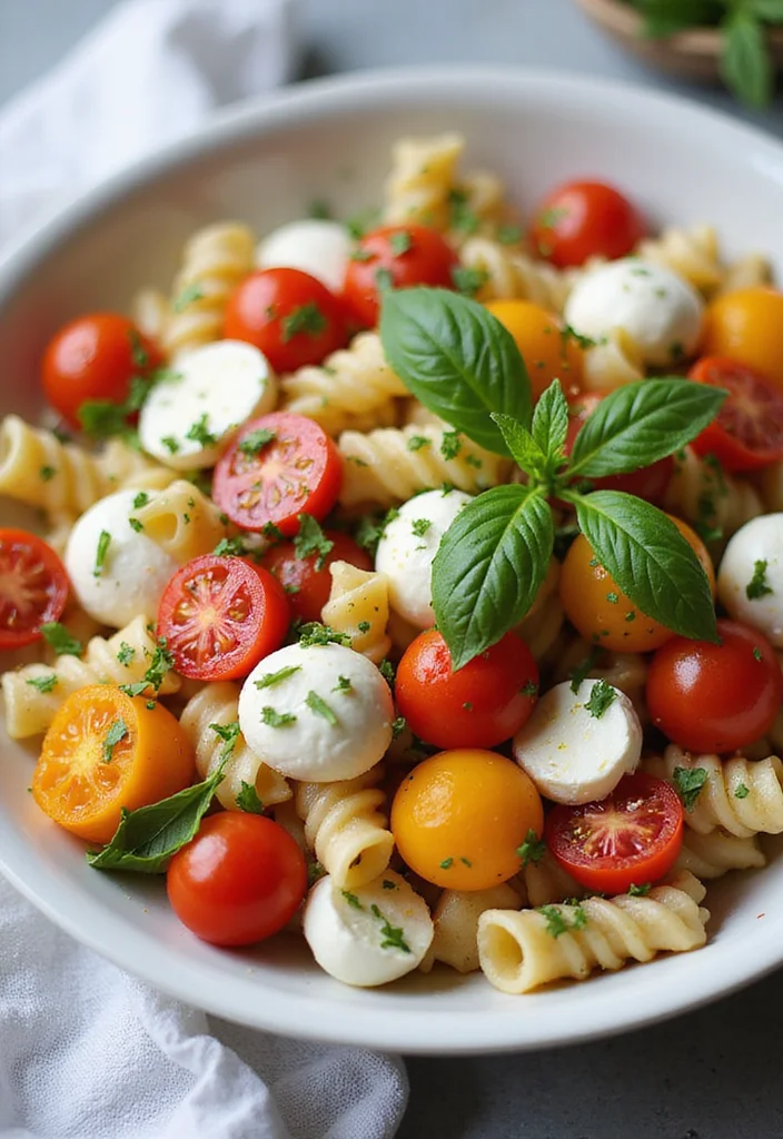 12 Fresh and Easy Summer Dinner Recipes for Busy Families - 6. Caprese Pasta Salad