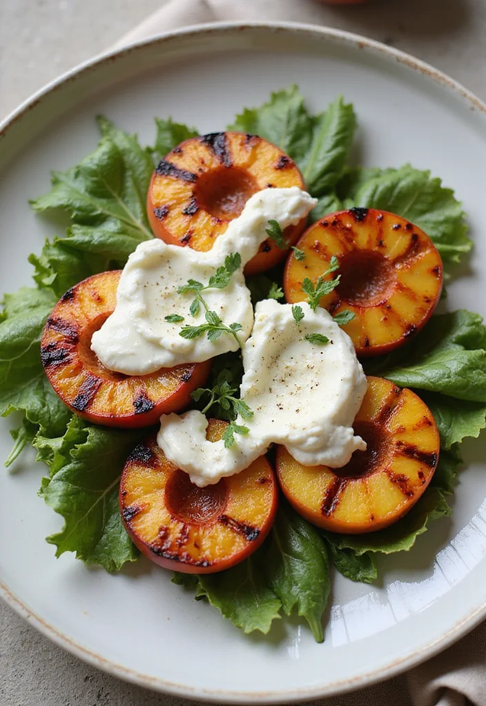 12 Fresh and Easy Summer Dinner Recipes for Busy Families - 7. Grilled Peach and Burrata Salad