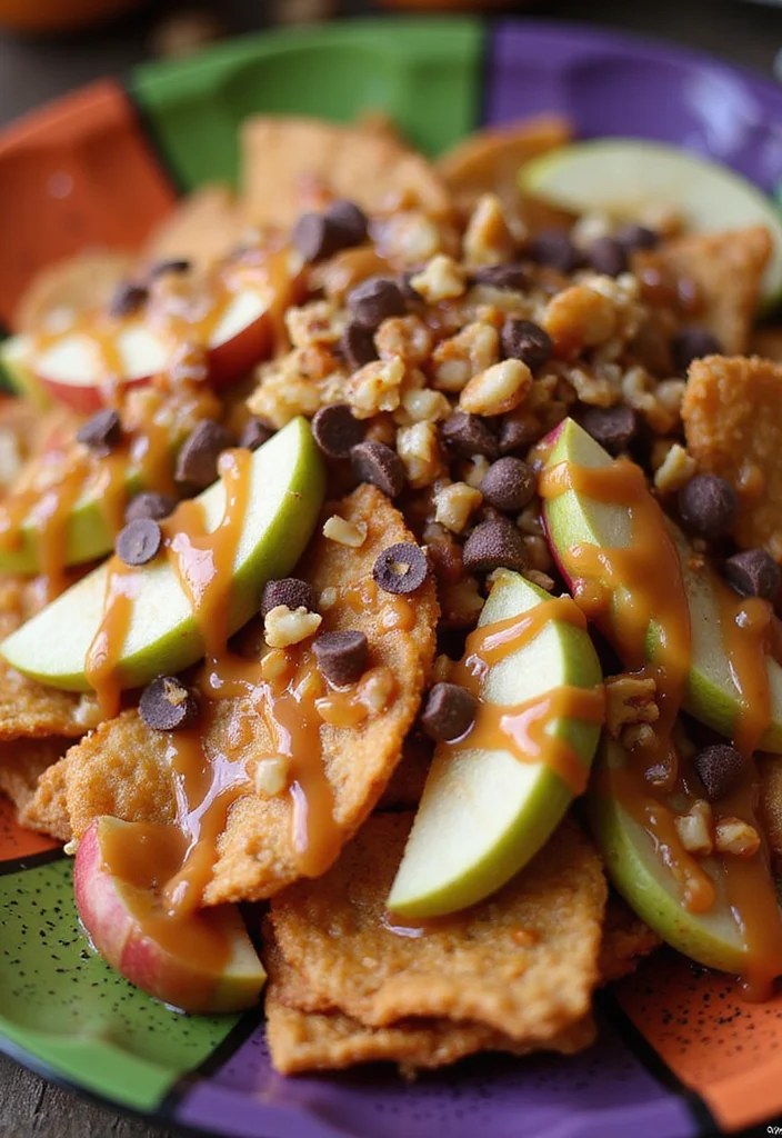 12 Halloween Dessert Recipes That Are Festive and Easy - 12. Caramel Apple Nachos