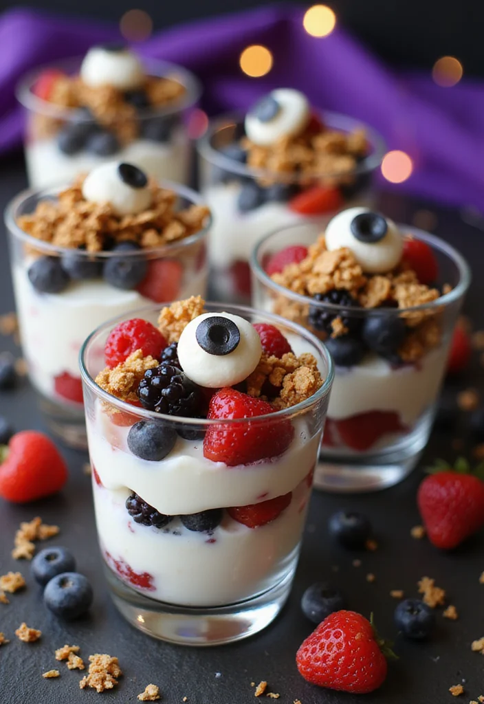 12 Halloween Dessert Recipes That Are Festive and Easy - 7. Spooky Yogurt Parfaits