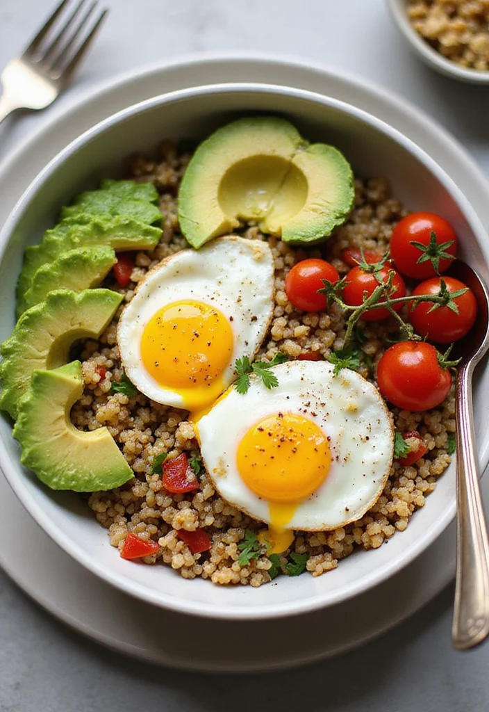 12 Healthy Avocado Recipes for Fresh Flavor - 7. Avocado and Egg Breakfast Bowl