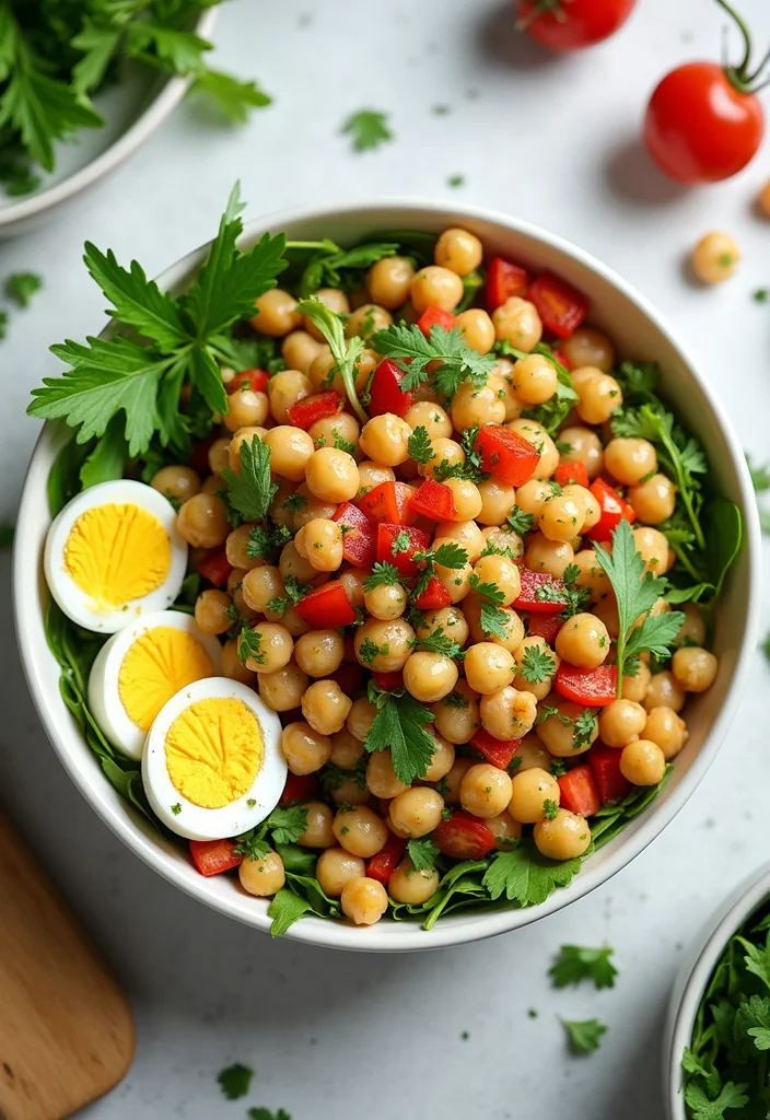 12 Healthy Egg Recipes for Easy Everyday Meals - 11. Egg and Chickpea Salad