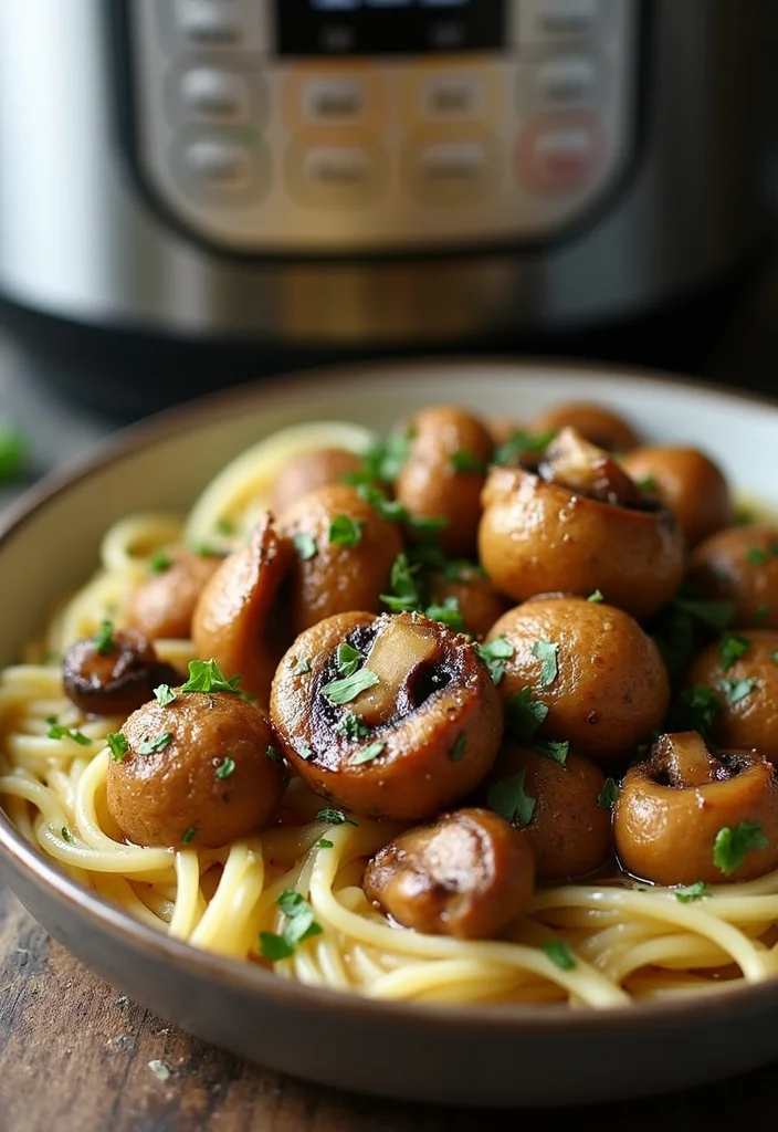 12 Healthy Instant Pot Recipes Ready in Minutes - 11. Garlic Herb Mushrooms