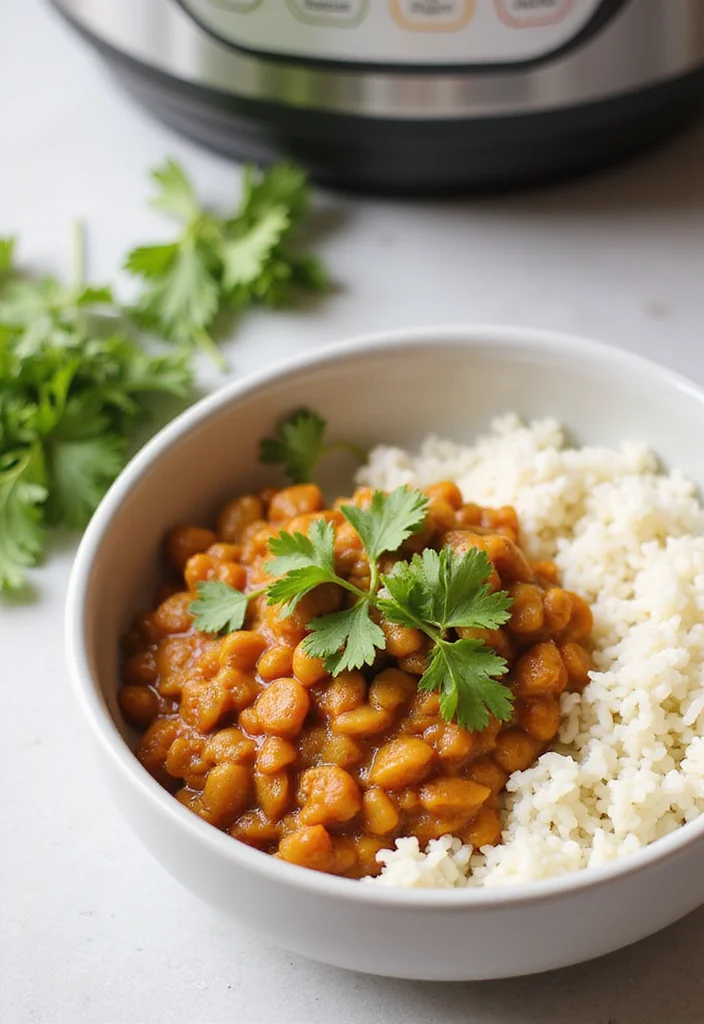 12 Healthy Instant Pot Recipes Ready in Minutes - 4. Easy Lentil Curry