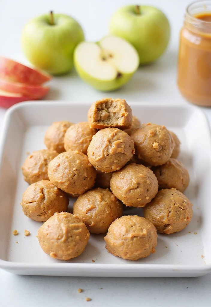 12 Healthy Lunch Recipes for Fresh Daily Meals - 11. Apple & Peanut Butter Energy Bites