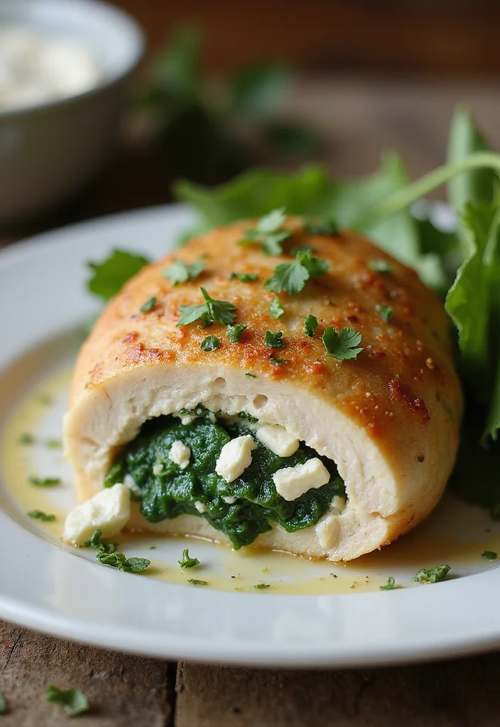 12 Healthy Lunch Recipes for Fresh Daily Meals - 4. Spinach & Feta Stuffed Chicken Breast