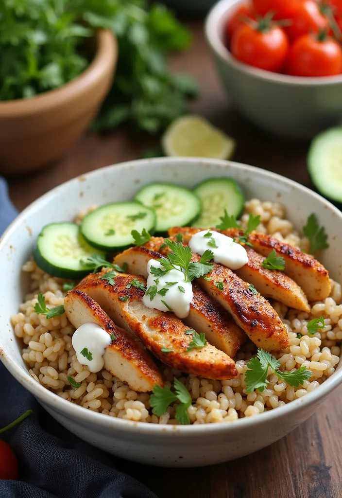 12 Healthy Lunch Recipes for Fresh Daily Meals - 7. Greek Chicken Bowl