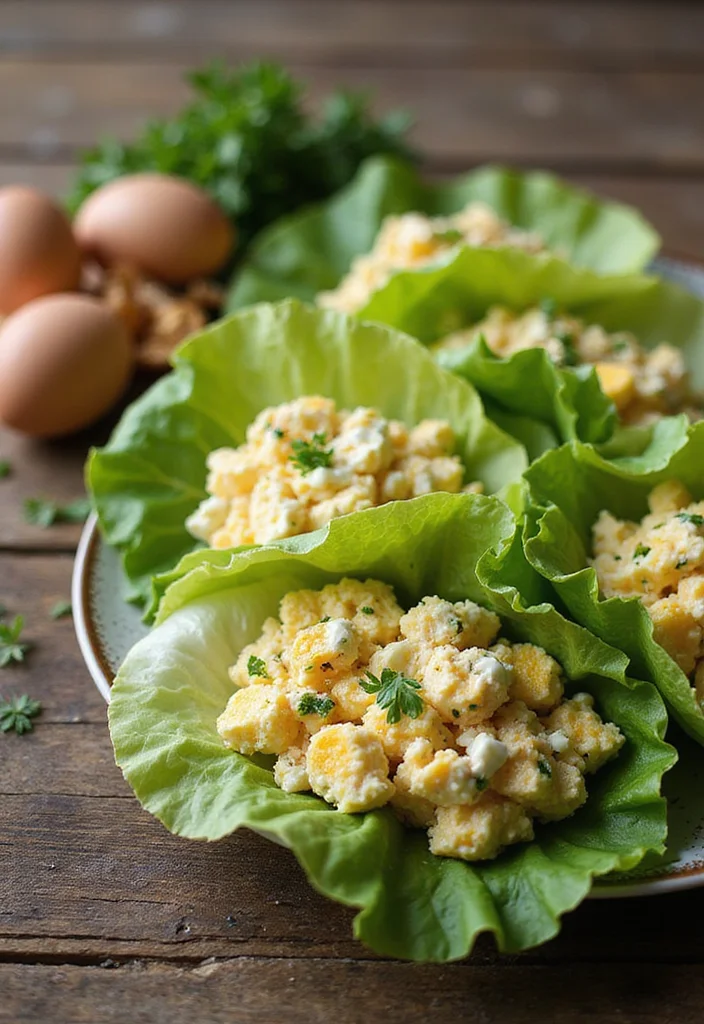 12 Healthy Lunch Recipes for Fresh Daily Meals - 8. Egg Salad Lettuce Wraps