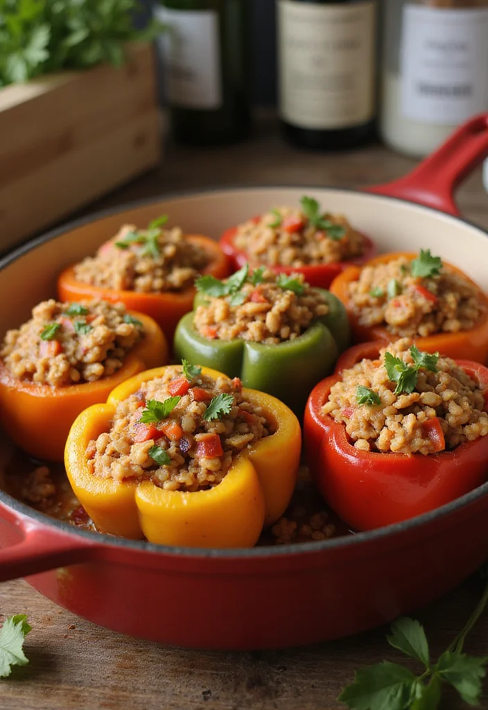 12 One Pot Vegan Recipes for Easy Cleanup - 8. One Pot Stuffed Pepper Casserole