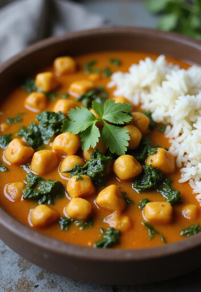 12 Vegetable Dinner Recipes for Light Weeknight Meals - 7. Chickpea and Spinach Curry